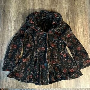 INC International Concepts Black and Red Floral Jacket